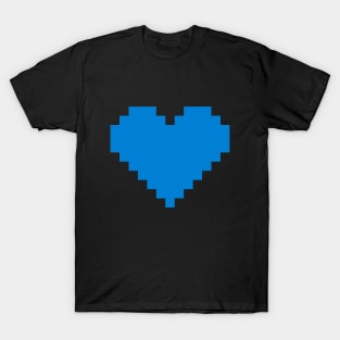 Blue Pixel Heart T-Shirt